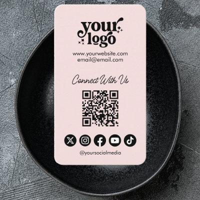 QR Code Connect With Us Social Media Cool Vertical