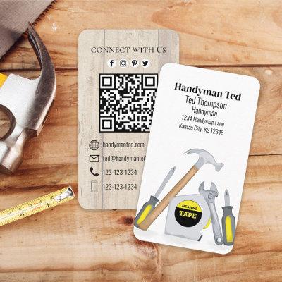 QR Code Custom Social Media Handyman Tools