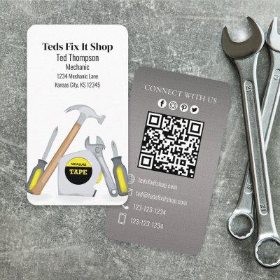 QR Code Custom Social Media Mechanic Tools