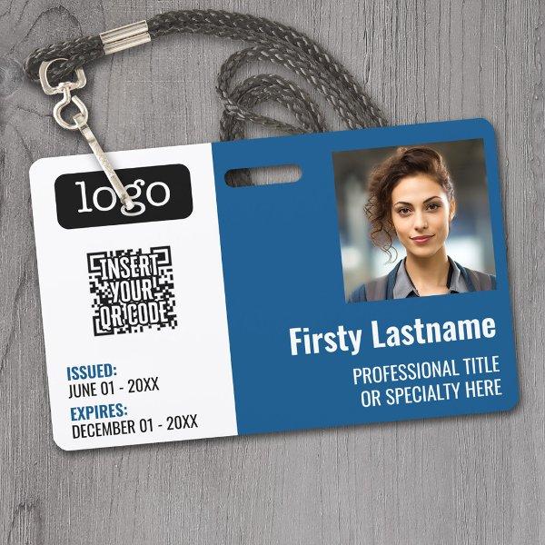 QR Code, Employee Photo, Logo, Name, Expiration ID Badge