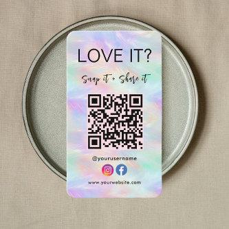 Qr Code Facebook Instagram Iridescent Opal Stylish