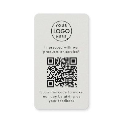 QR Code Feedback Professional Customer Rating Gray