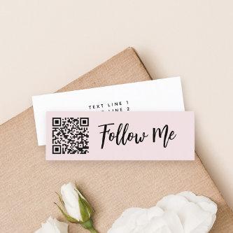 QR code Follow Me Professional Business Blush Mini