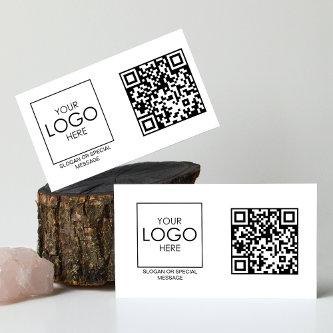 QR Code Front and Back Business Logo Professional