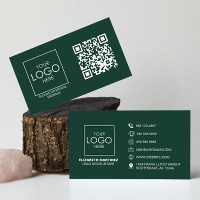 QR Code Front and Back Business Logo Professional