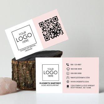 QR Code Front and Back Business Logo Professional