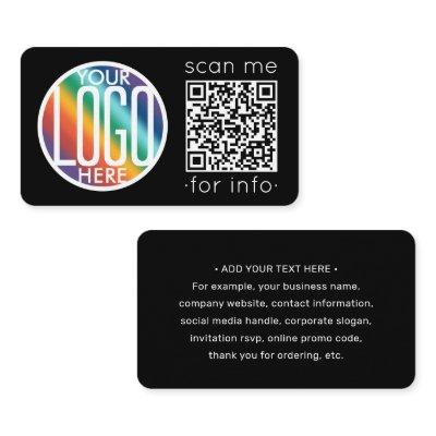 QR Code Generator & Logo Modern Minimalist Black
