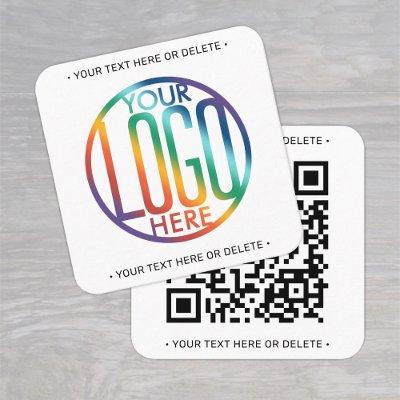 QR Code Generator & Logo Modern Minimalist White Square