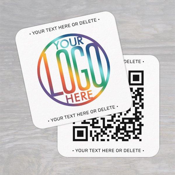 QR Code Generator & Logo Modern Minimalist White Square