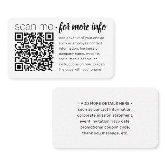 QR Code Generator Modern Minimalist White Scan Me
