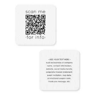QR Code Generator Modern Minimalist White Scan Me Square
