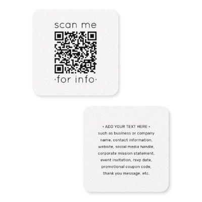 QR Code Generator Modern Minimalist White Scan Me Square