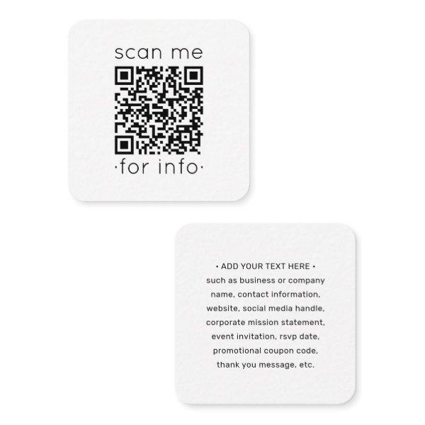 QR Code Generator Modern Minimalist White Scan Me Square