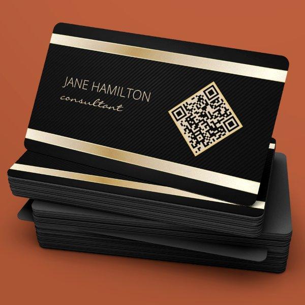 QR Code Gold Modern Profile