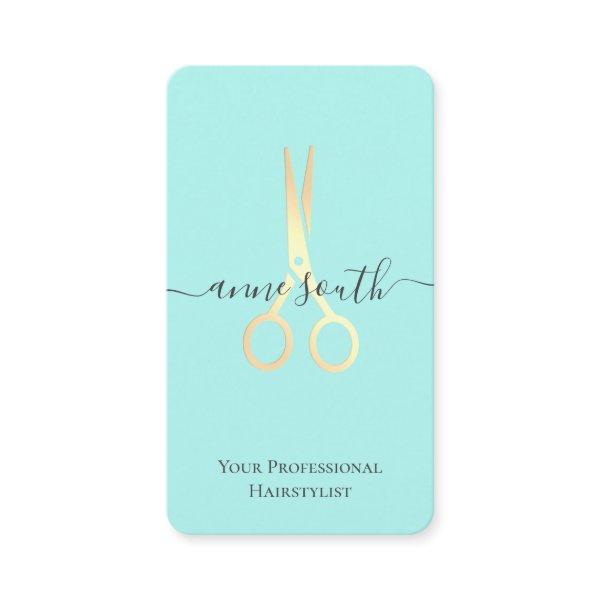 QR Code Gold Scissor Hairstylist