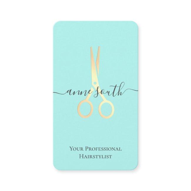 QR Code Gold Scissor Hairstylist
