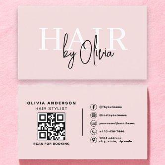 QR Code Hair Stylist Modern Typography
