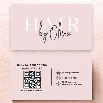 QR Code Hair Stylist Modern Typography