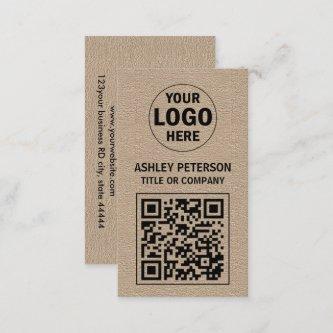QR Code Kraft Paper | Social Media Custom Logo