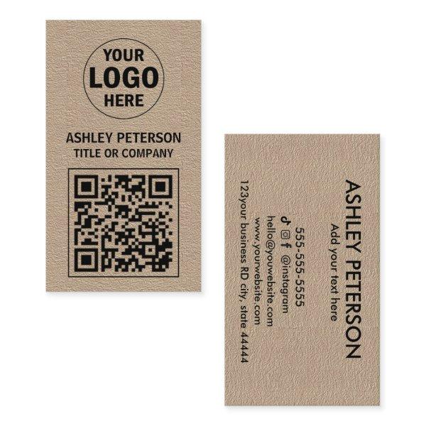 QR Code Kraft Paper | Social Media Custom Logo