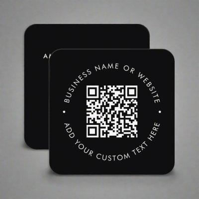 QR Code l Professional Black & White Marketing Square