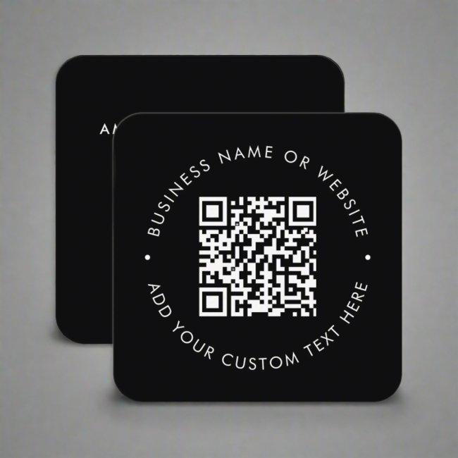 QR Code l Professional Black & White Marketing Square