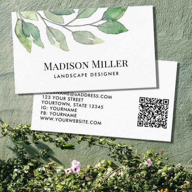 QR Code Landscape Designer Greenery
