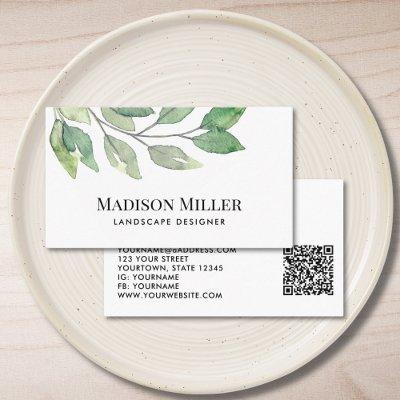 QR Code Landscape Designer Greenery