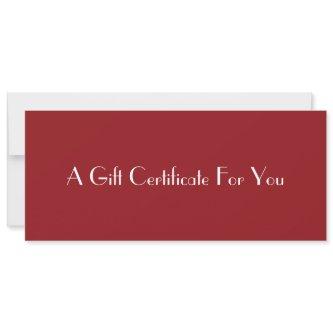 QR Code Life Coach Personal Note Gift Certificate