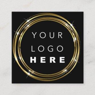 QR Code Logo Black White Gold Promotional Insert