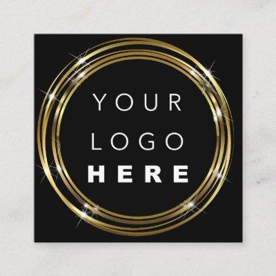QR Code Logo Black White Gold Promotional Insert
