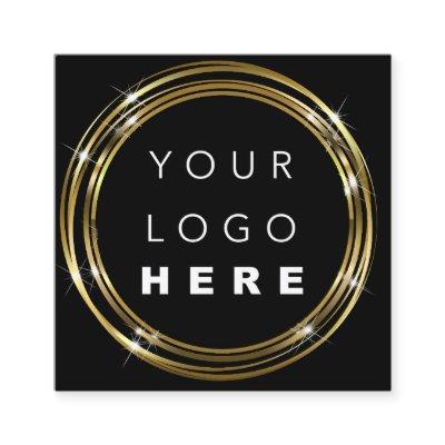 QR Code Logo Black White Gold Promotional Insert