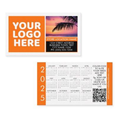 QR Code Logo Calendar Contact Brand Color Company