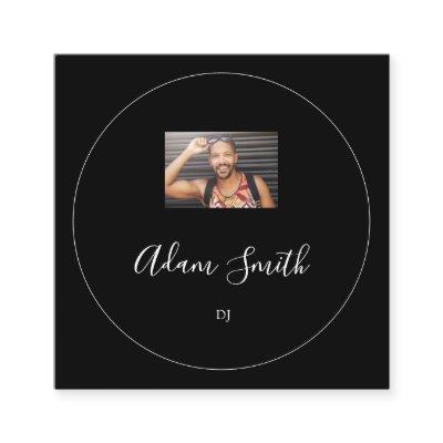 QR Code Logo Custom Custom Photo Black White Frame Square