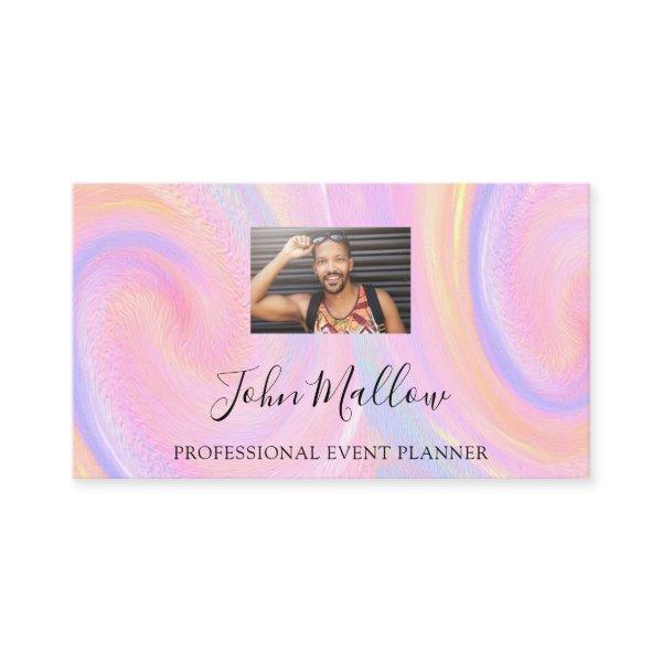 QR Code Logo Geometry Pink Holograph Photo