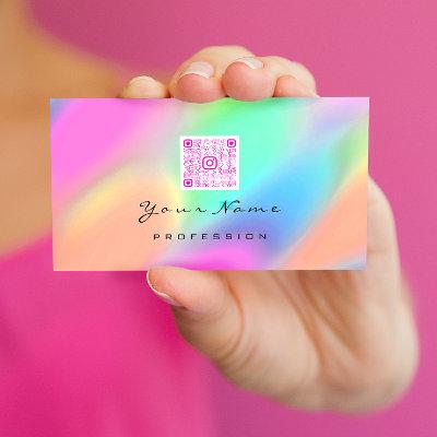 QR Code Logo Makeup Artist Hair Nails Pink