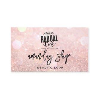 QR Code Logo Makeup Nails Rose Holograph Glitter