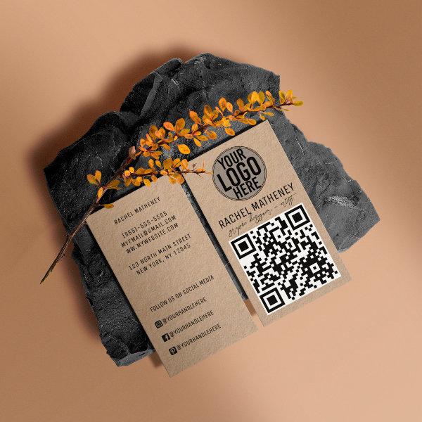 QR Code Logo Modern Kraft Simple Professional