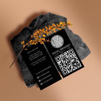 QR Code Logo Modern Simple Black Professional