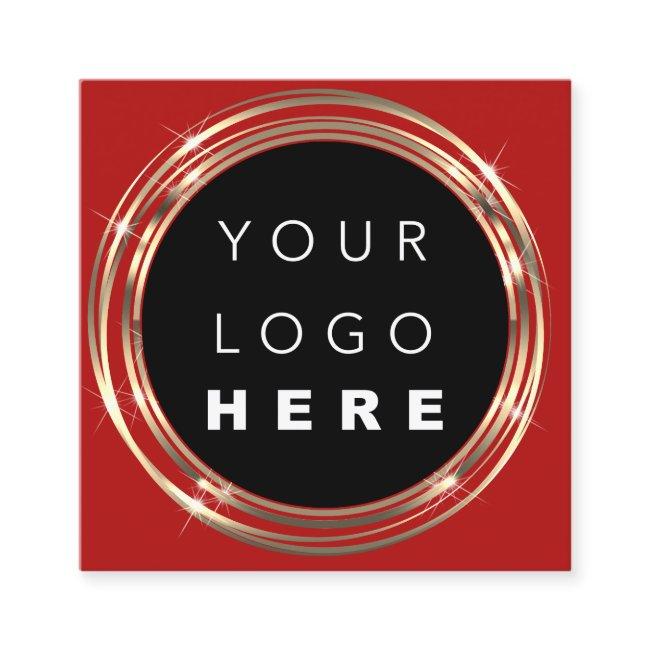 QR Code Logo Online Shop Black White Red Wine Square
