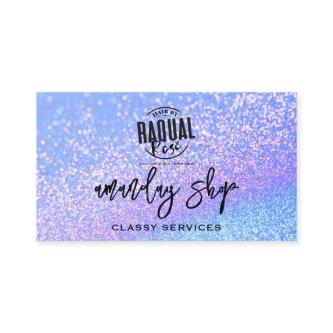 QR Code Logo Online Shop Blue Purple Glitter