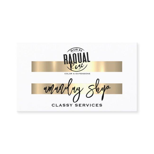 QR Code Logo Online Shop Gold White Modern