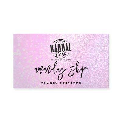 QR Code Logo Online Shop Unique Pink Glitter
