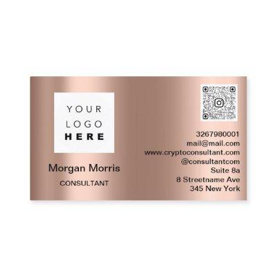 QR Code Logo Photo Professional Company Rose