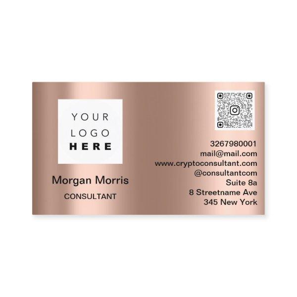 QR Code Logo Photo Professional Company Rose