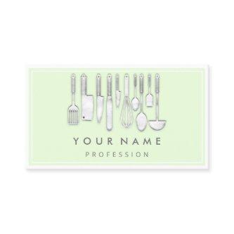 QR CODE Logo Restaurant Cooking Diet Chef Green