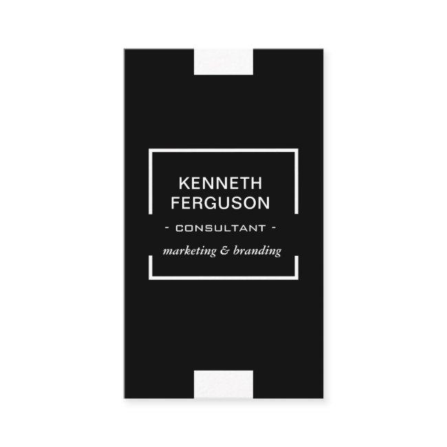 QR Code Modern Business Black White
