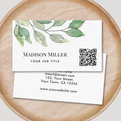 QR Code Modern Greenery