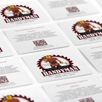 QR Code Modern Handyman Maintenance Rustic Tools  Square