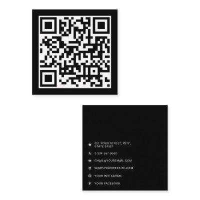 QR Code Modern Minimalist  Business Calling Card